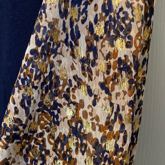 MSK Navy Dress with Patterned Sleeves - Picture 5 of 5